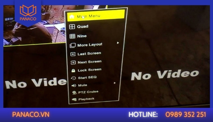 Camera mất tín hiệu hoàn toàn (No Video)
