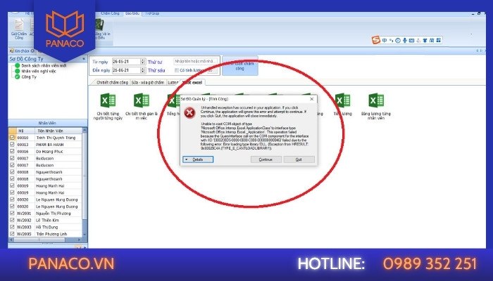 Không xuất được báo cáo hoặc báo cáo trống