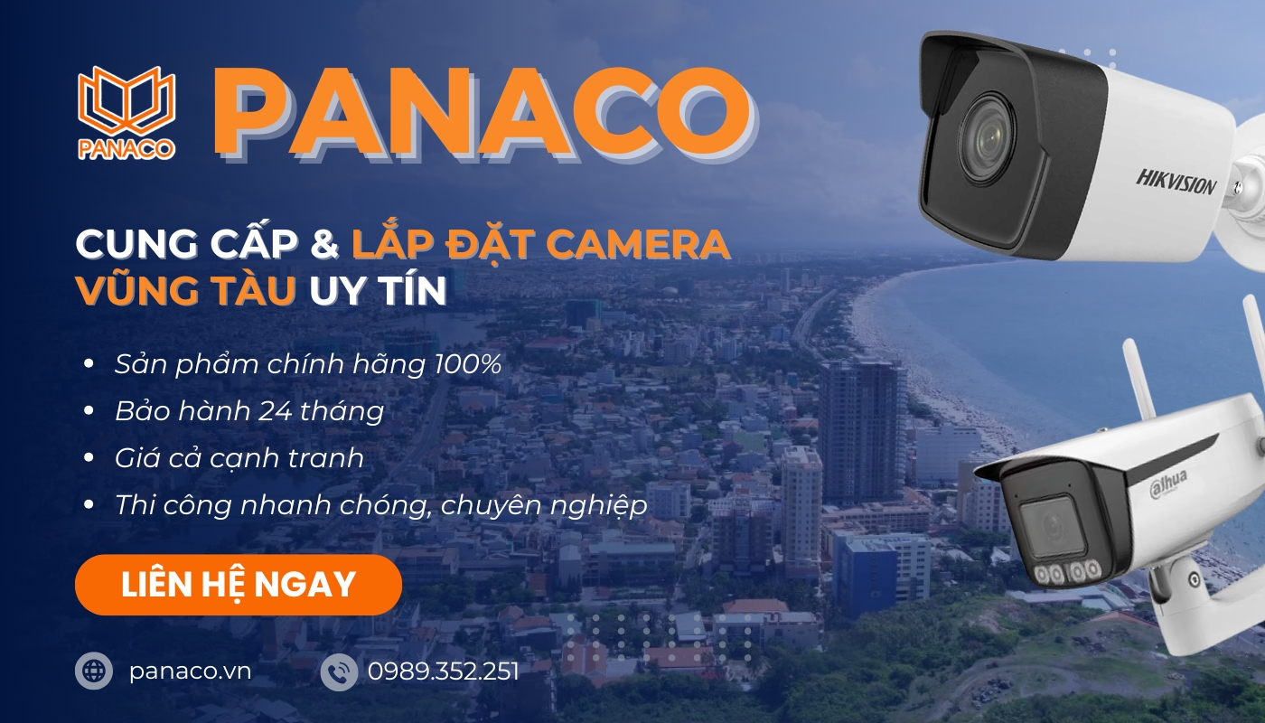 Kỹ thuật viên PANACO lắp đặt camera giám sát tại Vũng Tàu cho nhà ở và cửa hàng
