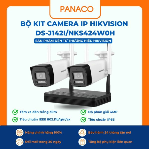Bộ Kit camera IP HIKVISION DS-J142I/NKS424W0H