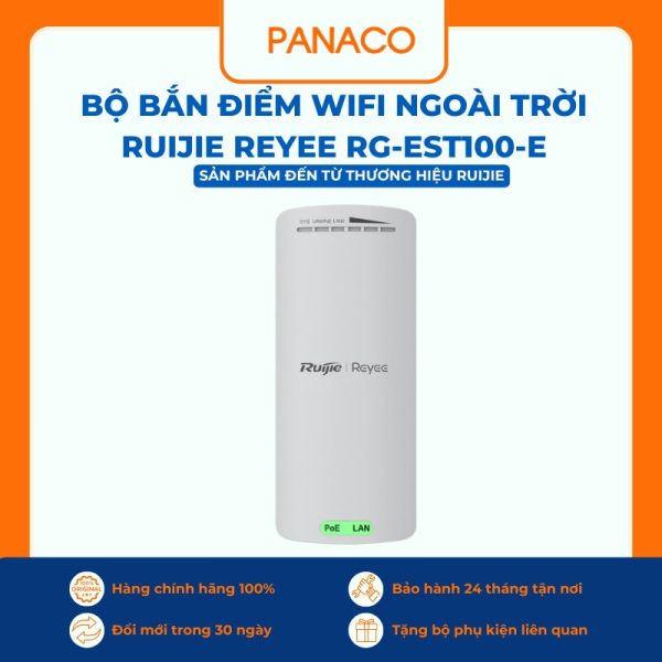 Bộ bắn điểm Wifi ngoài trời Ruijie Reyee RG-EST100-E
