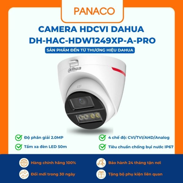 Camera HDCVI Dahua DH-HAC-HDW1249XP-A-PRO