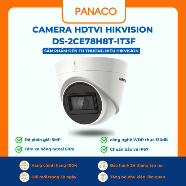 Camera HDTVI HIKVISION DS-2CE78H8T-IT3F