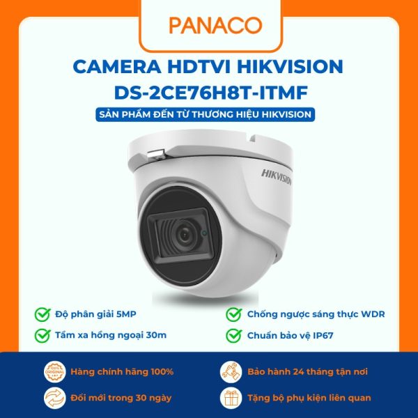 Camera HDTVI Hikvision DS-2CE76H8T-ITMF