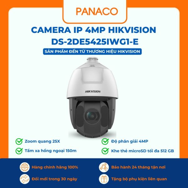 Camera IP 4MP HIKVISION DS-2DE5425IWG1-E