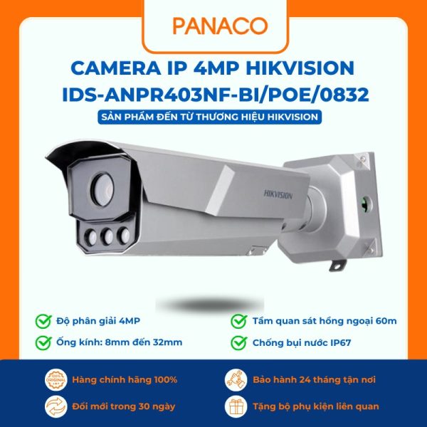 Camera IP 4MP HIKVISION iDS-ANPR403NF-BI/POE/0832