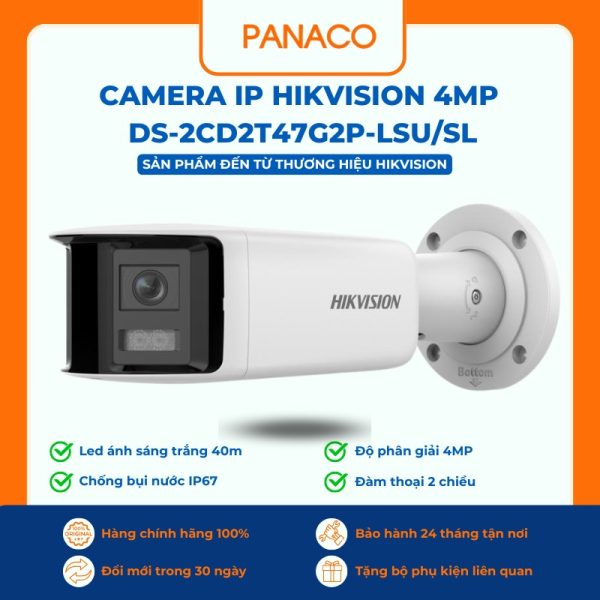 Camera IP Hikvision 4MP DS-2CD2T47G2P-LSU/SL