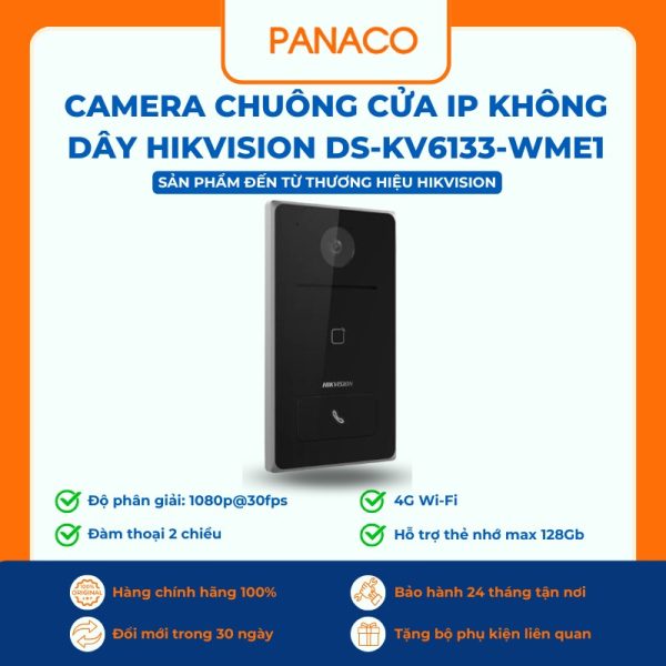Camera chuông cửa IP không dây Hikvision DS-KV6133-WME1