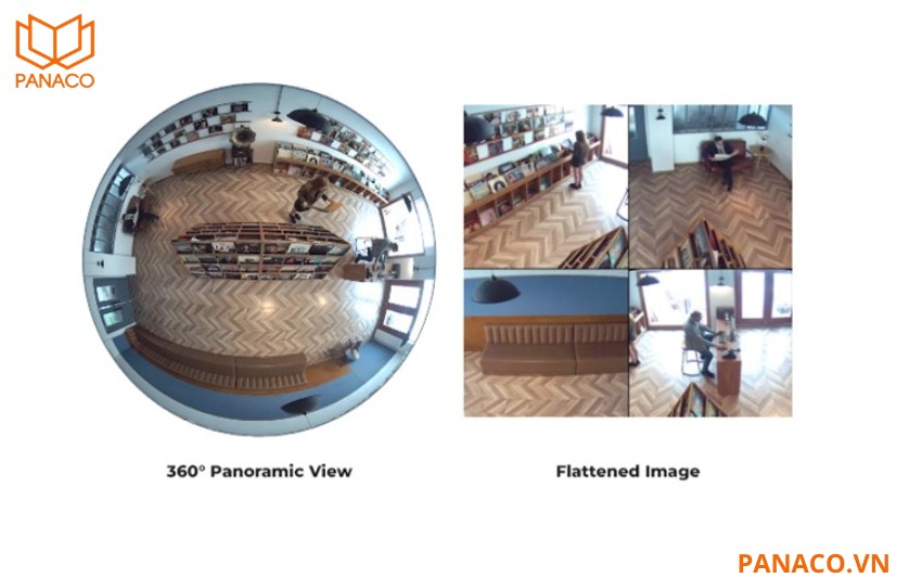 Camera hikvision DS-2CD3956G2-ISU sở hữu góc nhìn mắt cá 360°