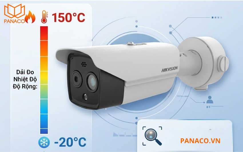 DS-2TD2628-3/QA đo nhiệt trong dải từ -20°C đến 150°C 