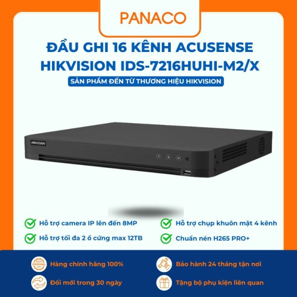 Đầu ghi 16 kênh Acusense Hikvision iDS-7216HUHI-M2/X
