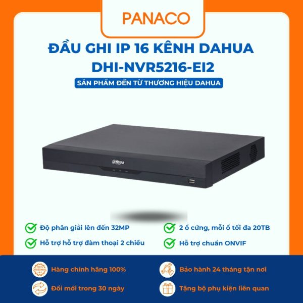 Đầu ghi IP 16 kênh Dahua DHI-NVR5216-EI2