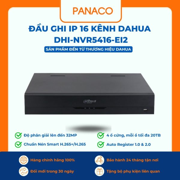 Đầu ghi IP 16 kênh Dahua DHI-NVR5416-EI2