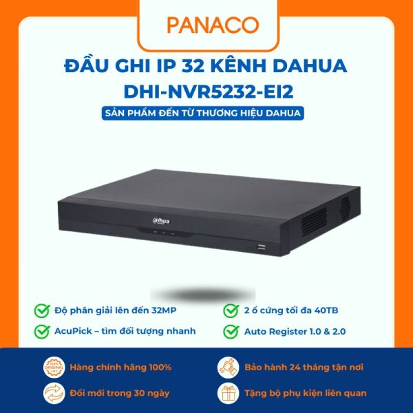 Đầu ghi IP 32 kênh DAHUA DHI-NVR5232-EI2