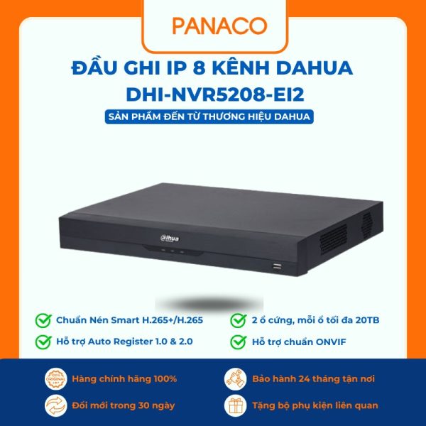 Đầu ghi IP 8 kênh DAHUA DHI-NVR5208-EI2