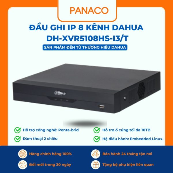 Đầu ghi IP 8 kênh Dahua DH-XVR5108HS-I3/T