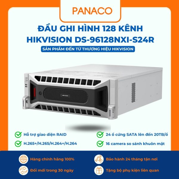 Đầu ghi hình 128 kênh HIKVISION DS-96128NXI-S24R