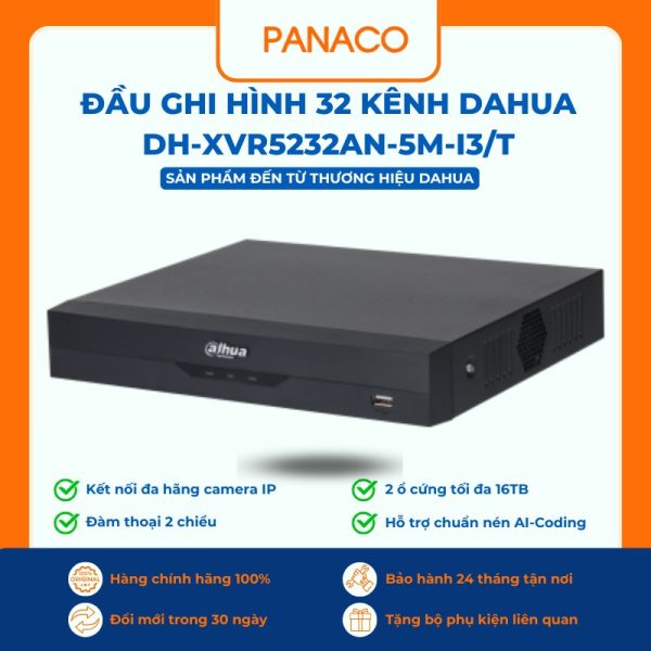 Đầu ghi hình 32 kênh Dahua DH-XVR5232AN-5M-I3/T