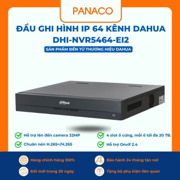 Đầu ghi hình IP 64 kênh DAHUA DHI-NVR5464-EI2