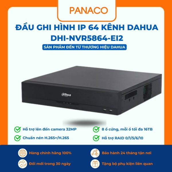Đầu ghi hình IP 64 kênh DAHUA DHI-NVR5864-EI2