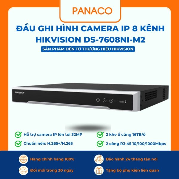 Đầu ghi hình camera IP 8 kênh HIKVISION DS-7608NI-M2