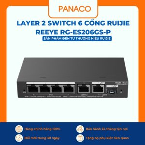 Layer 2 Switch 6 cổng Ruijie Reeye RG-ES206GS-P