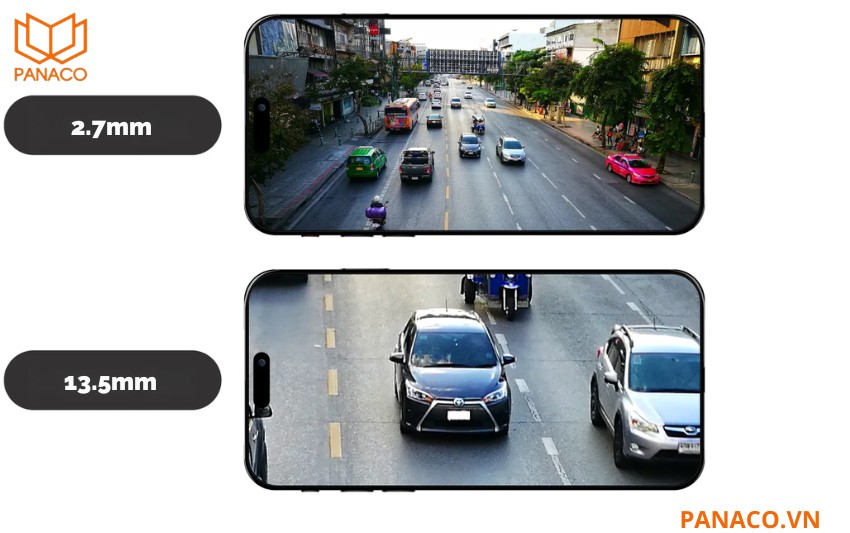 Ống kính zoom linh hoạt giúp theo dõi nhiều khu vực khác nhau