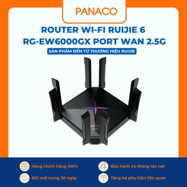 Router Wi-Fi Ruijie 6 RG-EW6000GX Port WAN 2.5G