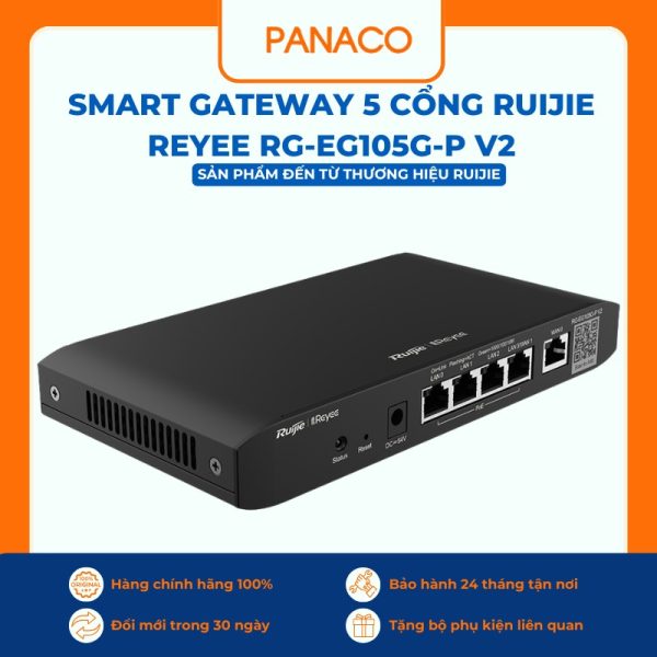 Smart Gateway 5 cổng Ruijie Reyee RG-EG105G-P V2