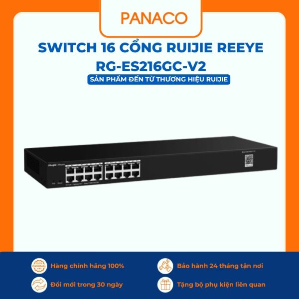 Switch 16 Cổng RUIJIE REEYE RG-ES216GC-V2