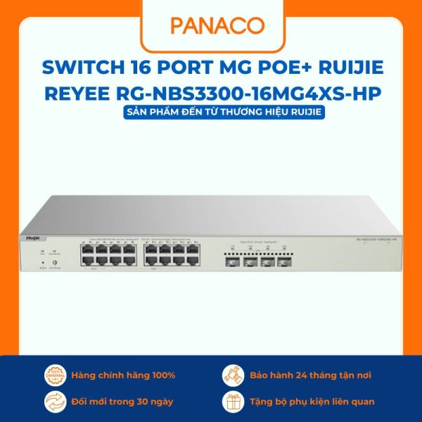 Switch 16 Port MG POE+ Ruijie Reyee RG-NBS3300-16MG4XS-HP