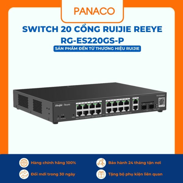 Switch 20 Cổng RUIJIE REEYE RG-ES220GS-P