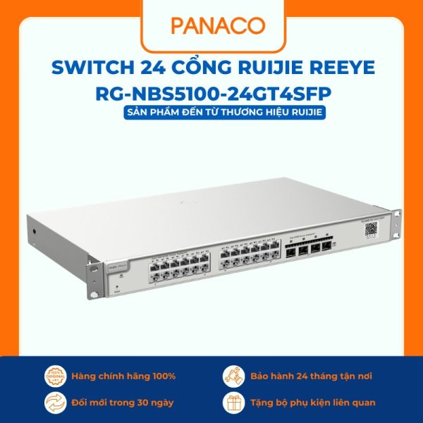 Switch 24 cổng Ruijie Reeye RG-NBS5100-24GT4SFP