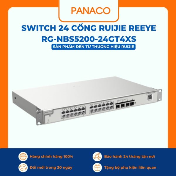 Switch 24 cổng Ruijie Reeye RG-NBS5200-24GT4XS