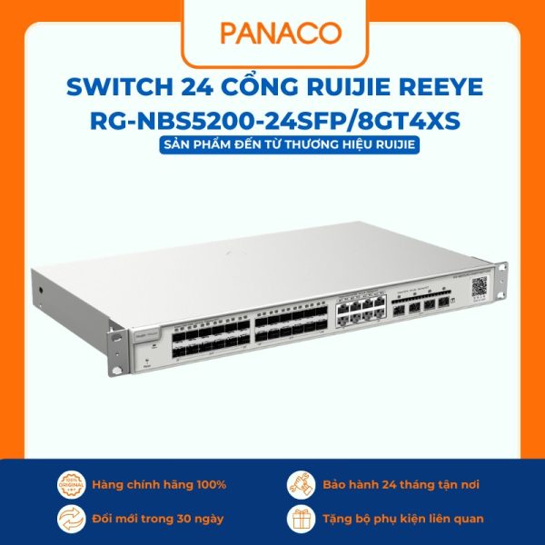 Switch 24 cổng Ruijie Reeye RG-NBS5200-24SFP/8GT4XS