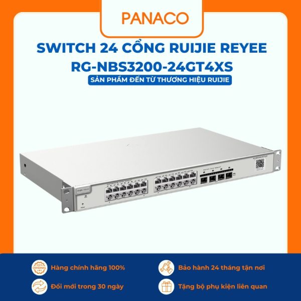 Switch 24 cổng Ruijie Reyee RG-NBS3200-24GT4XS