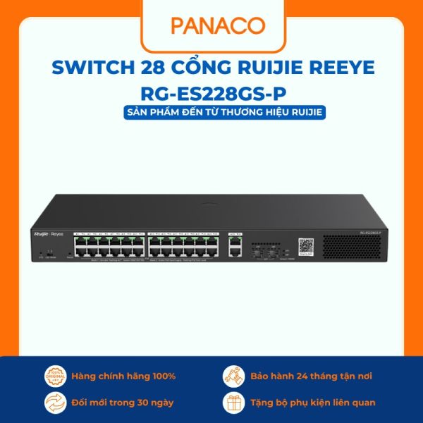 Switch 28 Cổng RUIJIE REEYE RG-ES228GS-P