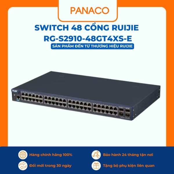 Switch 48 cổng Ruijie RG-S2910-48GT4XS-E