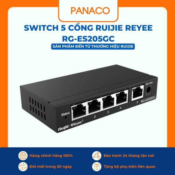 Switch 5 Cổng RUIJIE REYEE RG-ES205GC