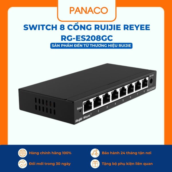 Switch 8 Cổng RUIJIE REYEE RG-ES208GC