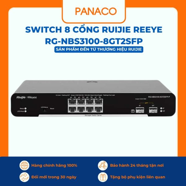 Switch 8 cổng RUIJIE REEYE RG-NBS3100-8GT2SFP