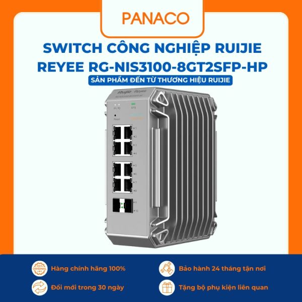 Switch Công nghiệp Ruijie Reyee RG-NIS3100-8GT2SFP-HP