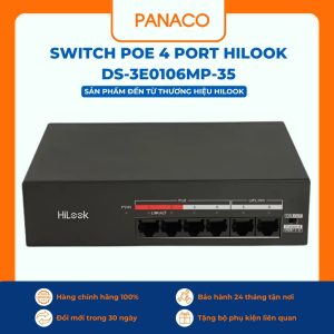 Switch PoE 4 Port HiLook DS-3E0106MP-35