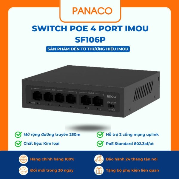 Switch PoE 4 port IMOU SF106P