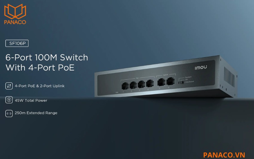 Switch PoE 4 port SF106P