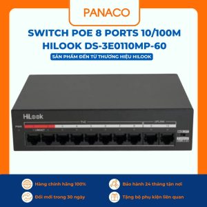 Switch PoE 8 ports 10/100M Hilook DS-3E0110MP-60
