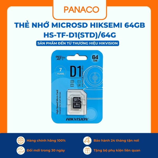 Thẻ nhớ MicroSD Hiksemi 64GB HS-TF-D1(STD)/64G