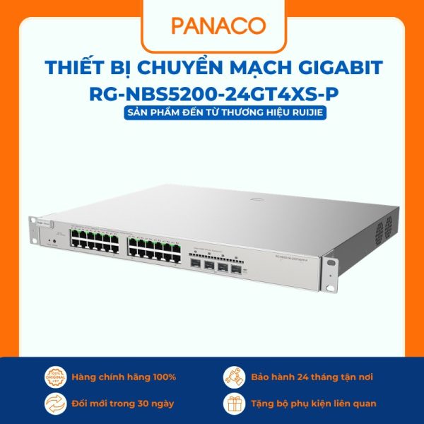 Thiết bị chuyển mạch Gigabit RG-NBS5200-24GT4XS-P