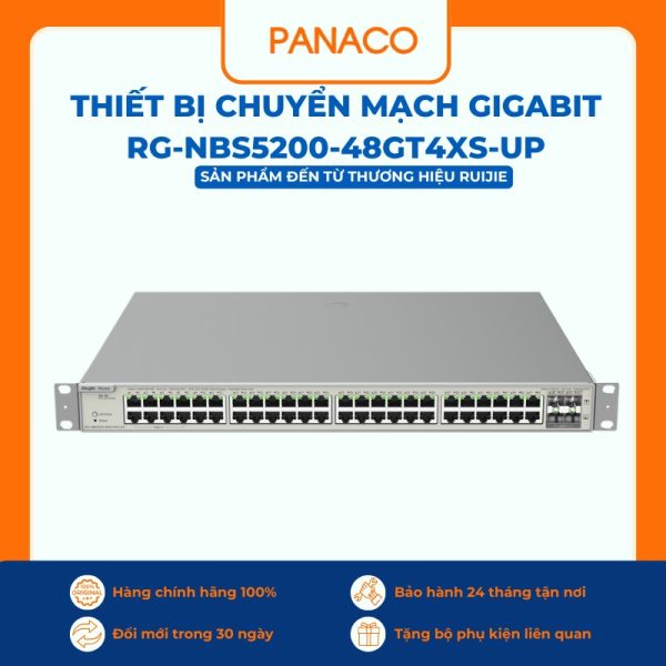 Thiết bị chuyển mạch Gigabit RG-NBS5200-48GT4XS-UP