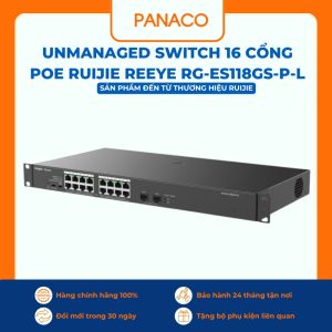 Unmanaged switch 16 cổng PoE Ruijie Reeye RG-ES118GS-P-L